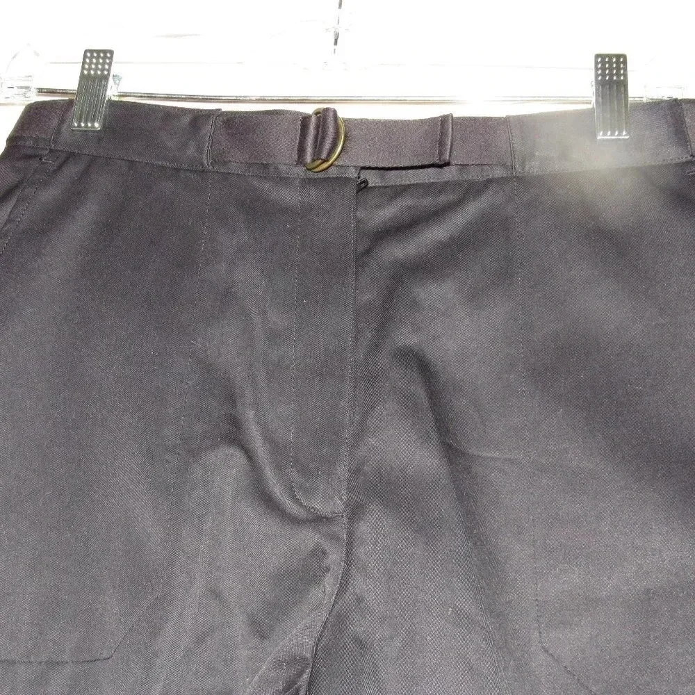 NWT Liz Claiborne LizSport Black Cuffed Shorts 8